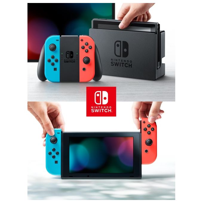 Nintendo, Switch, Rosso Neon-Blu Neon, Edizione 2022, Console Portatile, Schermo 6.2 pollici
