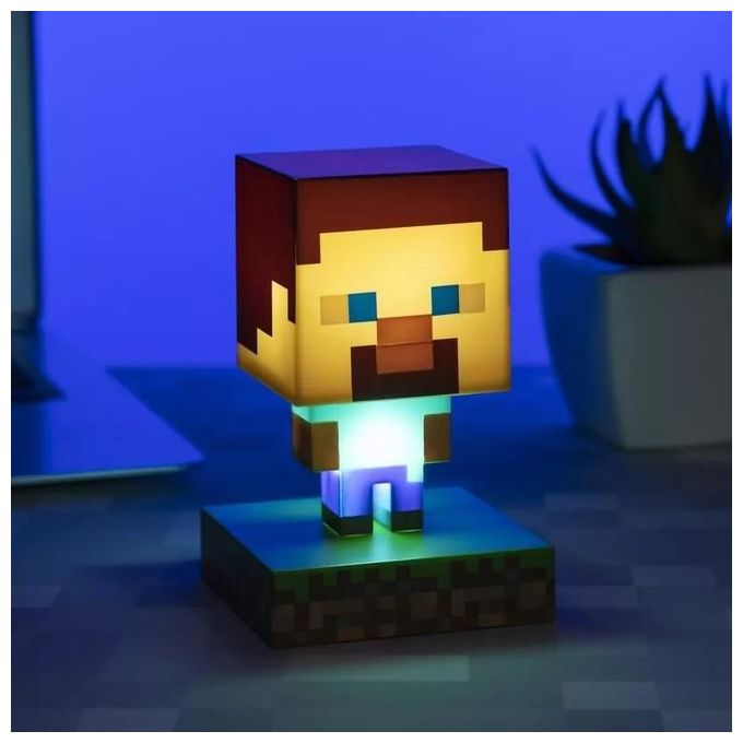 Paladone Mini Lampada da Notte 3D Icon Minecraft Steve