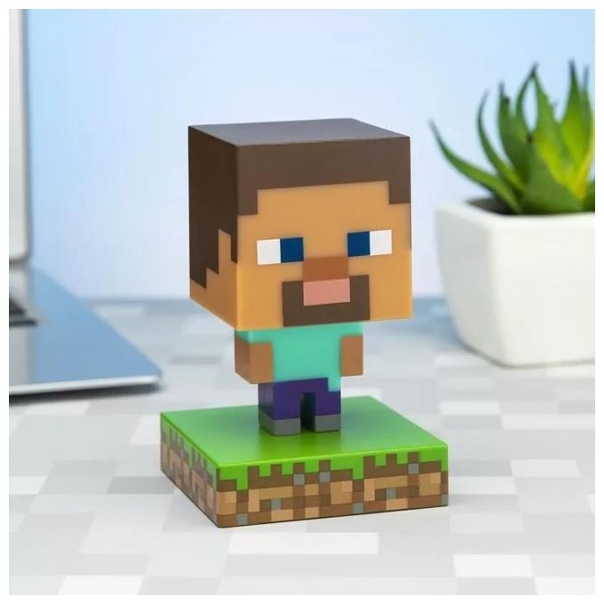Paladone Mini Lampada da Notte 3D Icon Minecraft Steve
