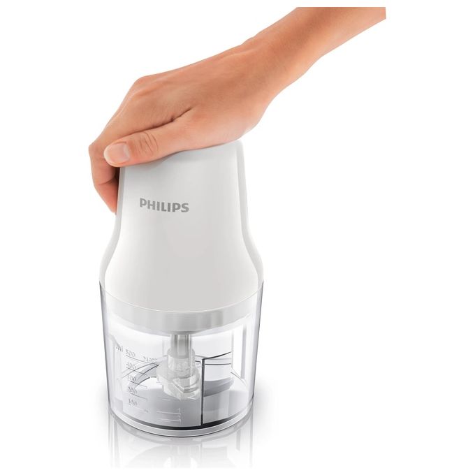 Philips HR1393-00 Daily Collection Tritatutto Easy Press 450 W 0,7Lt Trasparente-Bianco