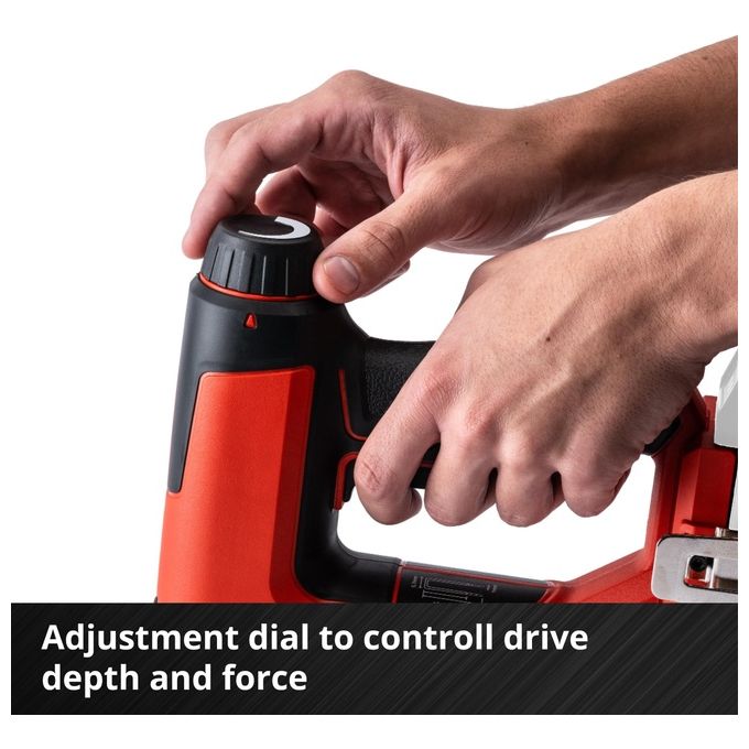 Einhell 4257790 TE-CN 18 Li - Solo Chiodatrice e Graffettatrice a Batteria 18 V Capacita' 300 pz Velocita' 20 colpi-min colore Nero Rosso