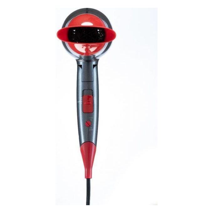 Solis 96171 Home and Away Asciugacapelli 1800 W Tecnologia Ionica 3 Temperature 2 Velocita' Funzione Baby Care Manico Pieghevole con Bocchetta per Styling colore Antracite-Rosso