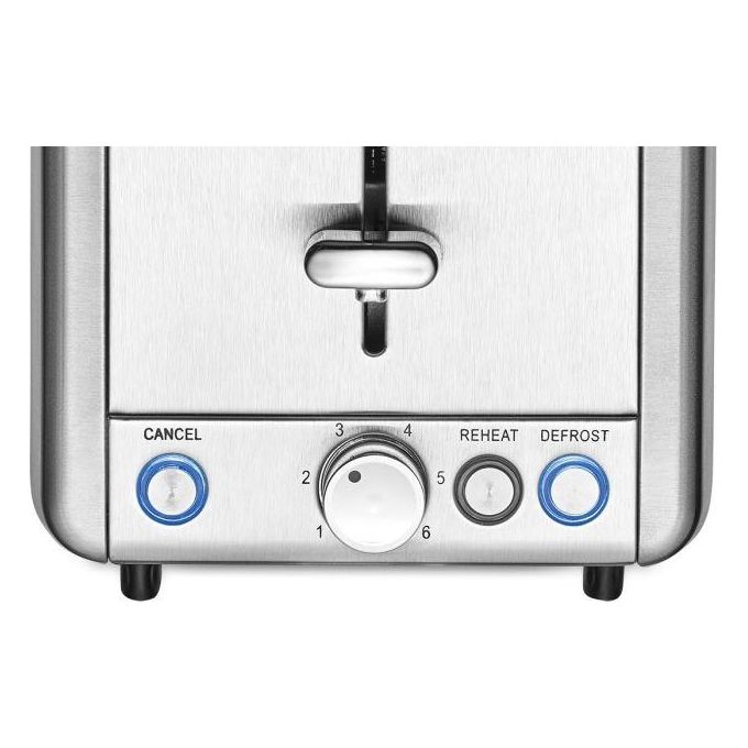 Solis 920.12 Tostapane in Acciaio Inox 2 Fessure Extra Grandi 925 W con Funzioni Scongelamento e Riscaldamento colore Argento