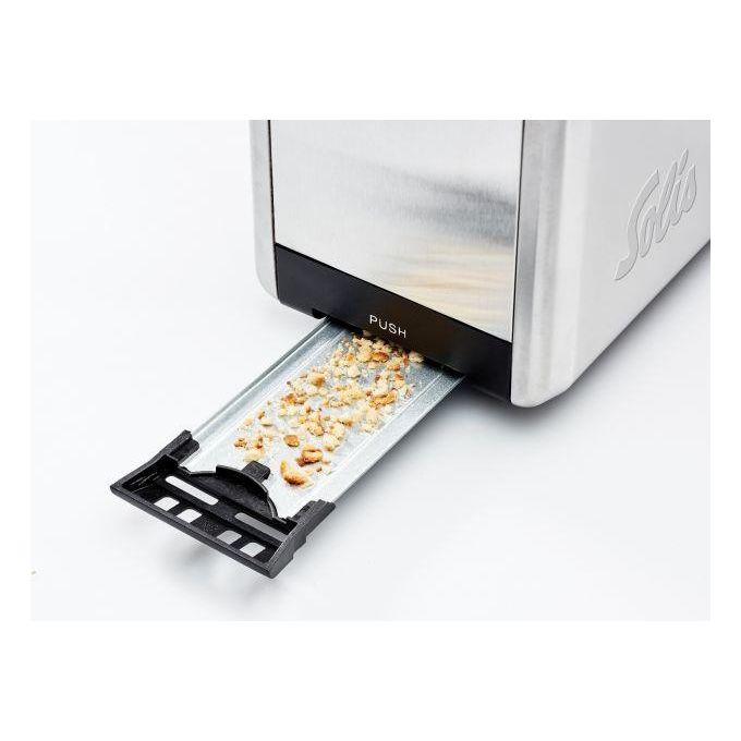Solis 920.12 Tostapane in Acciaio Inox 2 Fessure Extra Grandi 925 W con Funzioni Scongelamento e Riscaldamento colore Argento