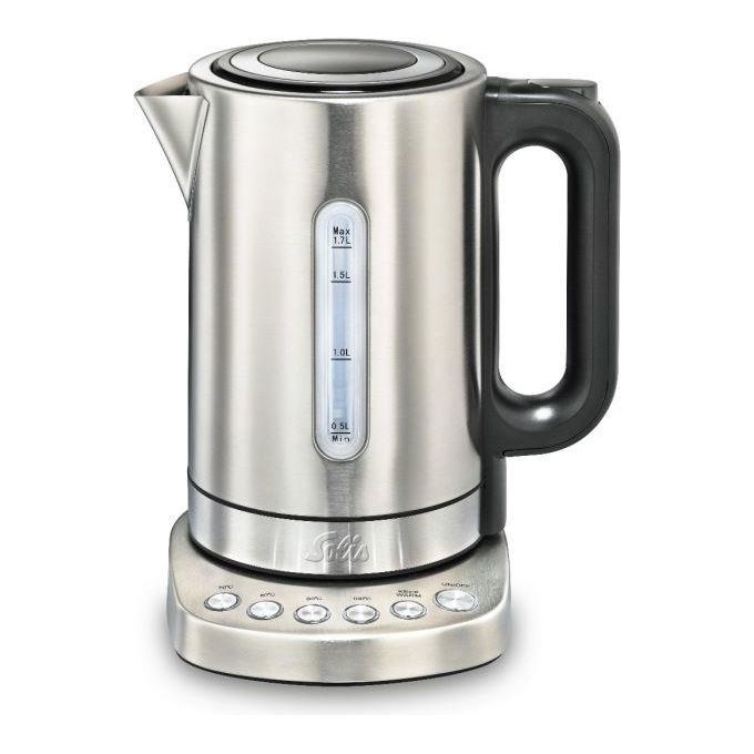 Solis 962.39 Vario Temp Kettle Bollitore Elettrico Digitale 1,7 L 2200 W con Temperatura Regolabile 4 Livelli Filtro Anticalcare Rimovibile Base Girevole 360° colore Acciaio inox