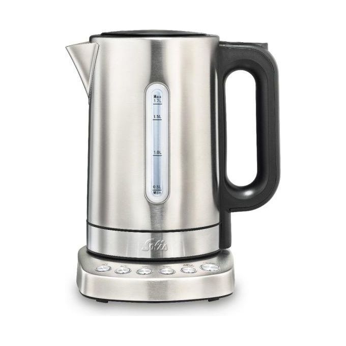 Solis 962.39 Vario Temp Kettle Bollitore Elettrico Digitale 1,7 L 2200 W con Temperatura Regolabile 4 Livelli Filtro Anticalcare Rimovibile Base Girevole 360° colore Acciaio inox