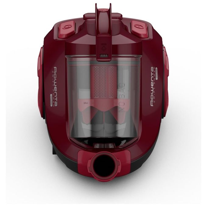 Rowenta RO2933EA Swift Power Cyclonic Aspirapolvere a Traino Ciclonico Senza Sacchetto 1,2 L 750W 77 dB colore Nero Borgogna