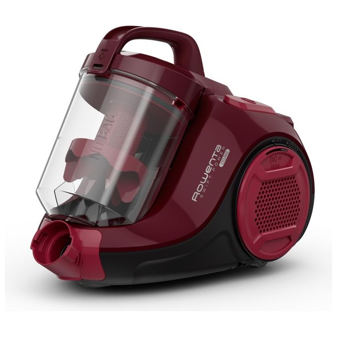 Rowenta RO2933EA Swift Power Cyclonic Aspirapolvere a Traino Ciclonico Senza Sacchetto 1,2 L 750W 77 dB colore Nero Borgogna
