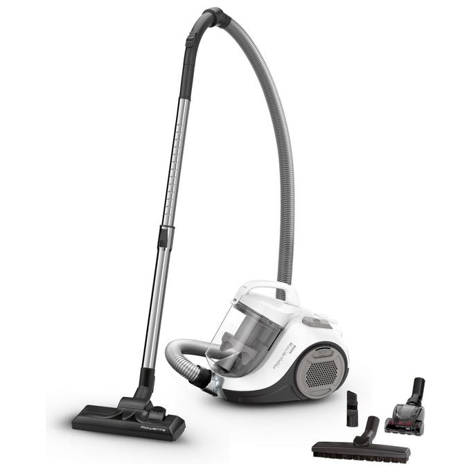 Rowenta RO2957EA Swift Power Cyclonic Aspirapolvere a Traino Senza Sacco Pulizia a Secco Capacita' 1,5 Litri 750 W Bianco-Grigio