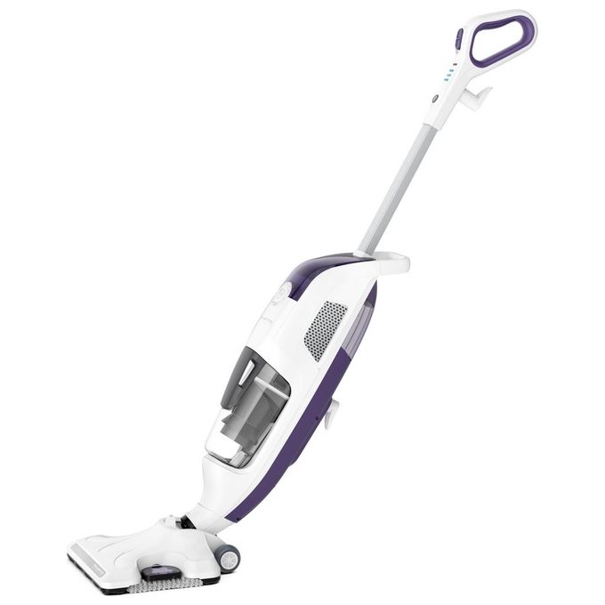 Rowenta RY7731WH Clean and Steam Revolution Scopa a vapore 2 in 1 Aspirazione e Vapore 1500 W 0,47 L autonomia 30 min 83 dB colore Bianco Viola