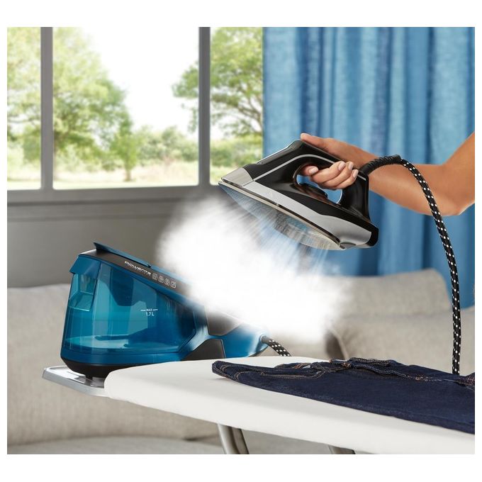 Rowenta VR8322 Turbosteam Ferro da Stiro con Caldaia 2600 W 6.5 bar 120 g-min Serbatoio 1.7 L Piastra Microsteam 400 colore Nero Blu