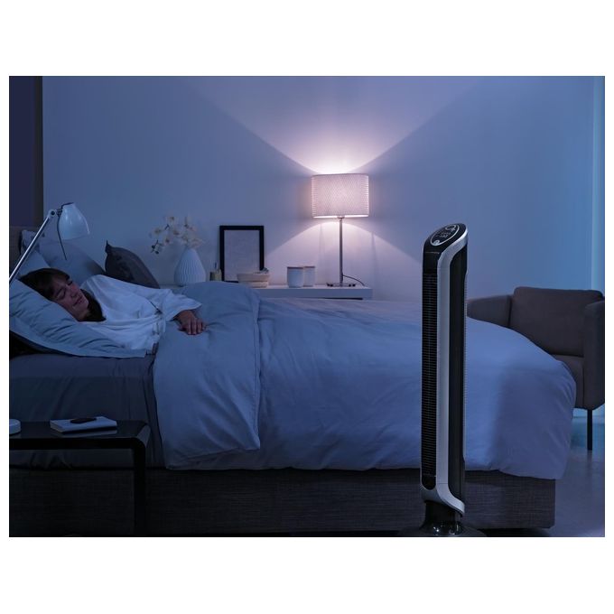 Rowenta VU6670 Eole Infinite Ventilatore a Torre con Oscillazione a 180 Gradi 3 Velocita' Timer 8h e Spegnimento Automatico in Nero
