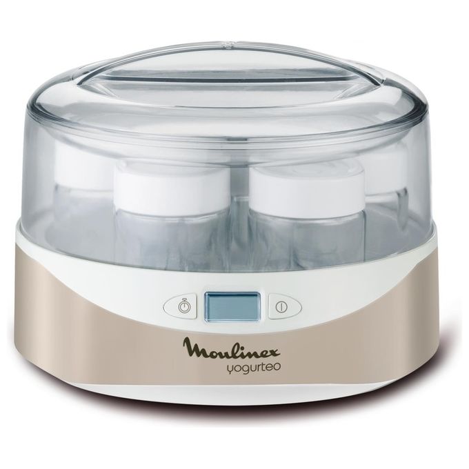 Moulinex YG231E32 Yogurteo Yogurtiera 7 Vasetti da 160 ml Argento Premium