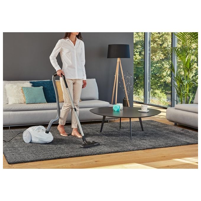 Rowenta RO3927EA Compact Power PARQUET Aspirapolvere a Traino con Sacco Pulizia a Secco Capacita' 3 Litri 750 W Bianco