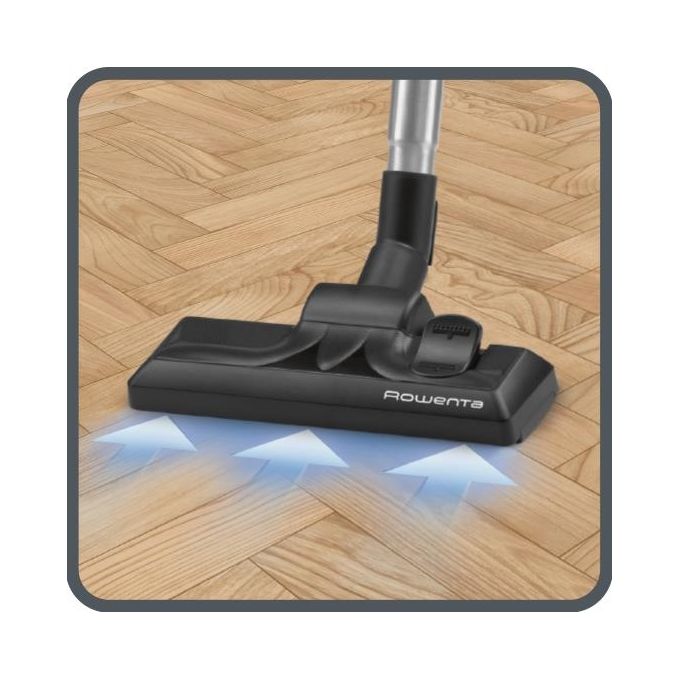Rowenta RO3927EA Compact Power PARQUET Aspirapolvere a Traino con Sacco Pulizia a Secco Capacita' 3 Litri 750 W Bianco