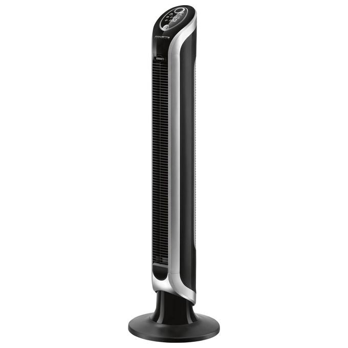 Rowenta VU6670 Eole Infinite Ventilatore a Torre con Oscillazione a 180 Gradi 3 Velocita' Timer 8h e Spegnimento Automatico in Nero