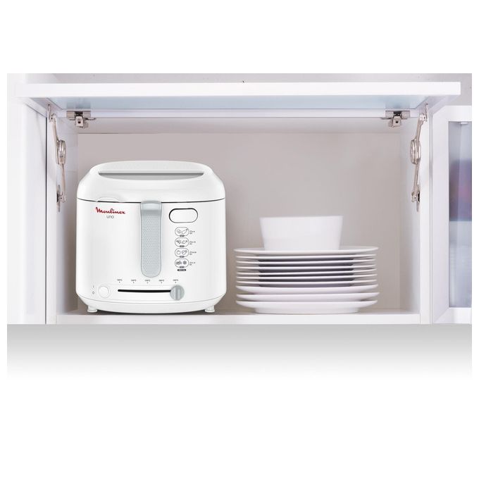 Moulinex AF203110 FryUno Friggitrice ad olio 1 Kg 1,8 L 1600 W termostato regolabile 150-190°C 4 persone colore Bianco