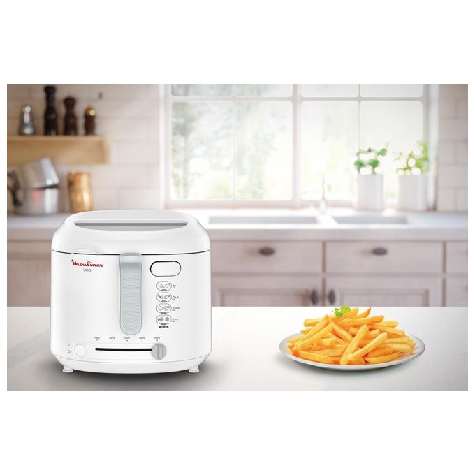 Moulinex AF203110 FryUno Friggitrice ad olio 1 Kg 1,8 L 1600 W termostato regolabile 150-190°C 4 persone colore Bianco