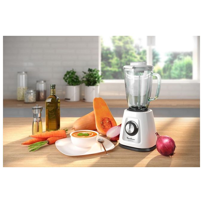 Moulinex LM435110 BlendForce 2 Frullatore da Tavolo Powelix Capacita' 1,7 Litri 800W Bianco