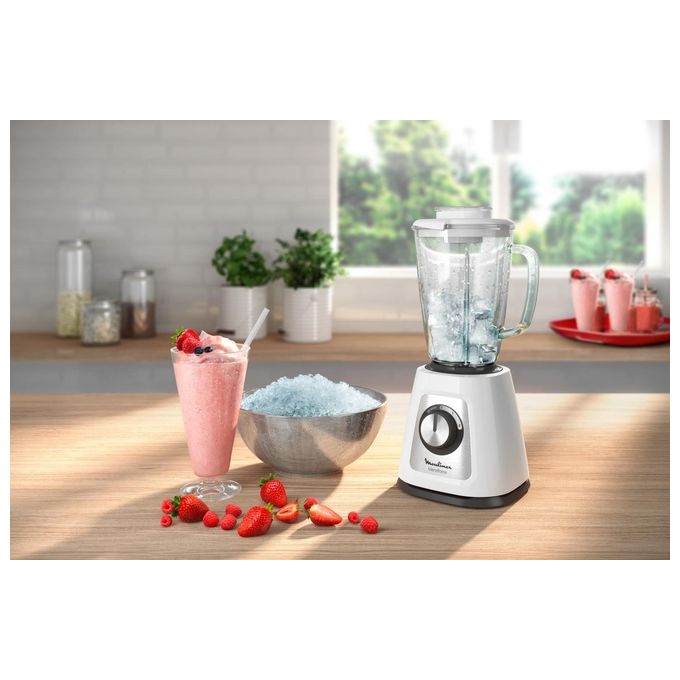 Moulinex LM435110 BlendForce 2 Frullatore da Tavolo Powelix Capacita' 1,7 Litri 800W Bianco