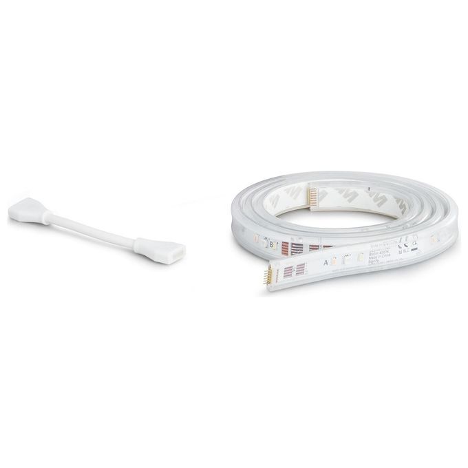 Philips Striscia LED Hue White and Color Ambiance Lightstrip Plus Estensione da 1 Metro di Alta Qualita' per Illuminazione Personalizzata
