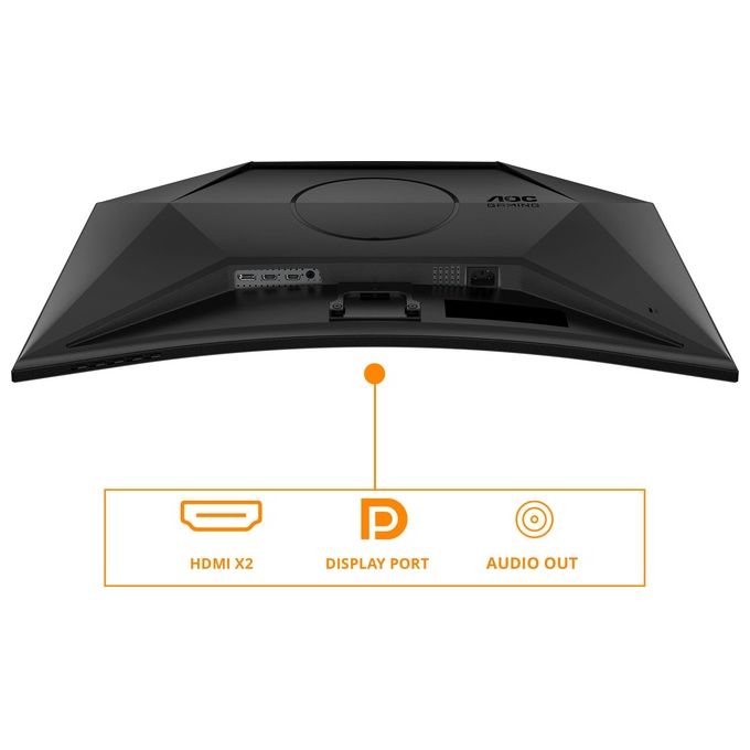 AOC CQ32G4VEAD G4 Monitor PC 31.5'' QHD 2560x1440 180Hz Fast VA HDR10 colore Nero Grigio