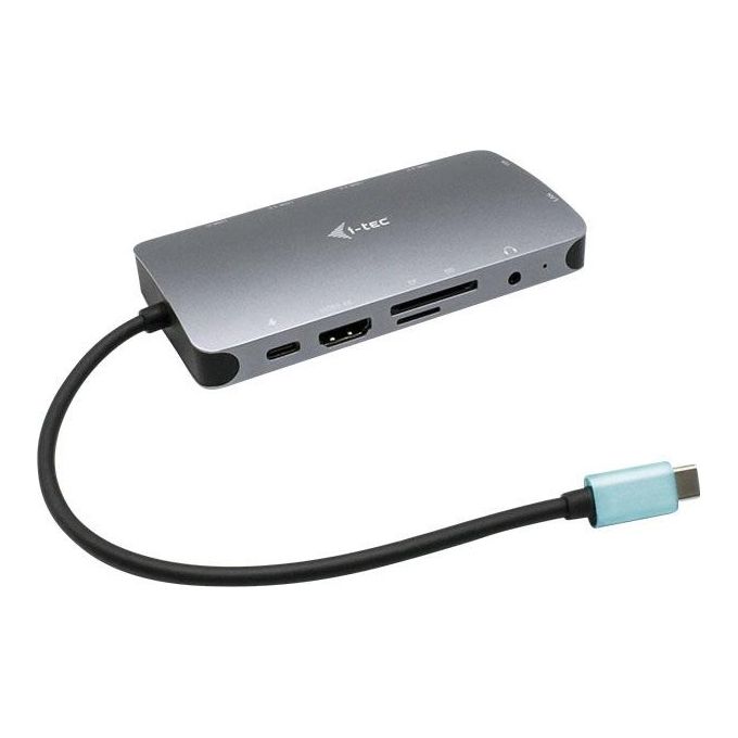 I-tec C31NANOVGA112W USB-C Metal Nano Dock HDMI VGA LAN Power Delivery 100W Alimentatore 112W colore Argento