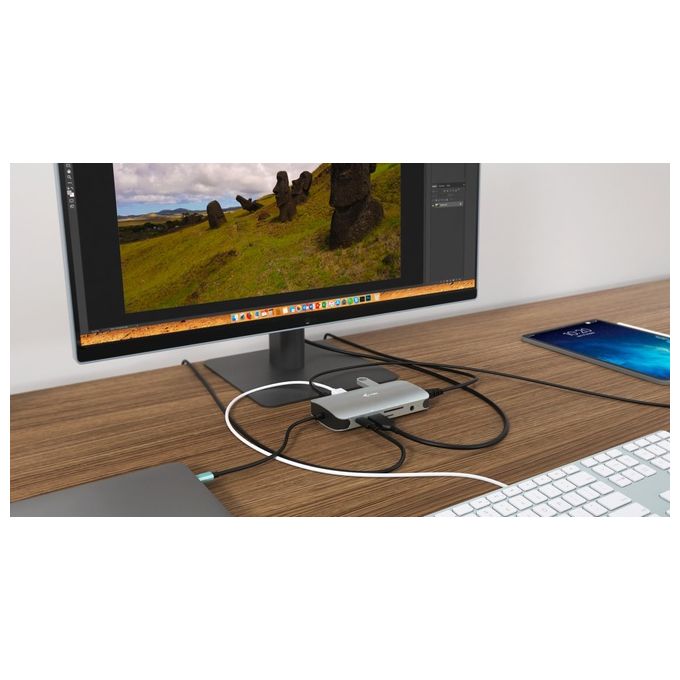 I-tec C31NANODOCKVGAPD Metal Nano Docking Station USB-C HDMI VGA LAN Gigabit Power Delivery 100W colore Argento