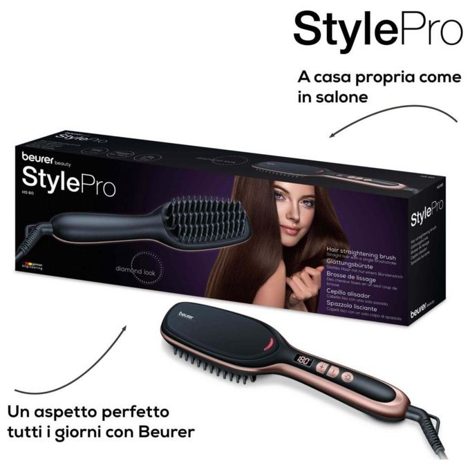 Beurer HS 60 Spazzola Lisciante con Rivestimento in Ceramica e Tecnologia agli Ioni Integrata
