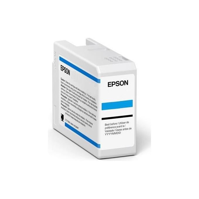 Epson C13T47A500 Cartuccia Originale Inchiostro a Base di Pigmento 50 ml colore Ciano Chiaro