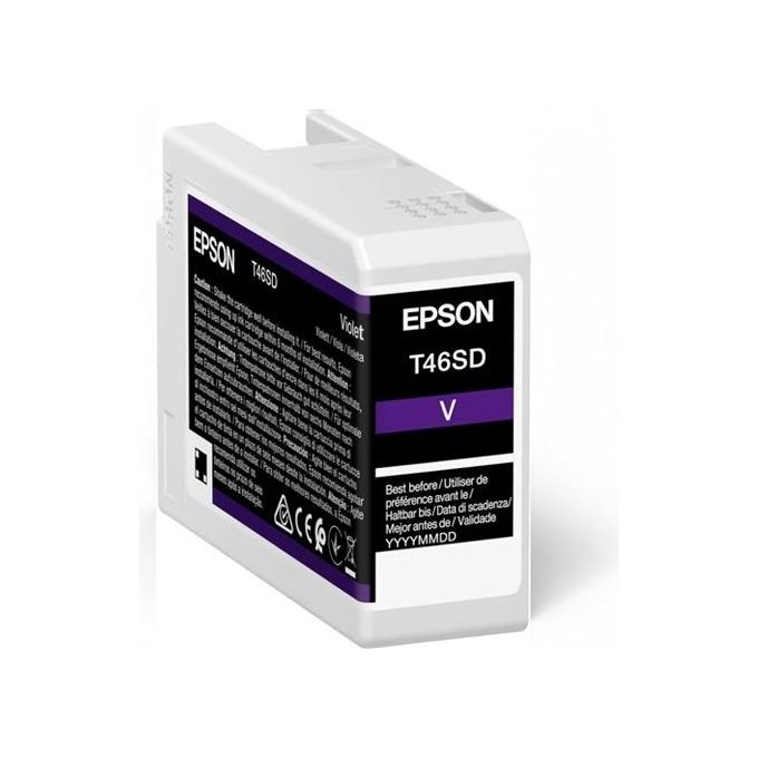 Epson C13T46SD00 UltraChrome Pro Cartuccia d'inchiostro Originale Inchiostro a base di pigmento 25 ml compatibile con Epson SureColor SC-P700 colore Viola