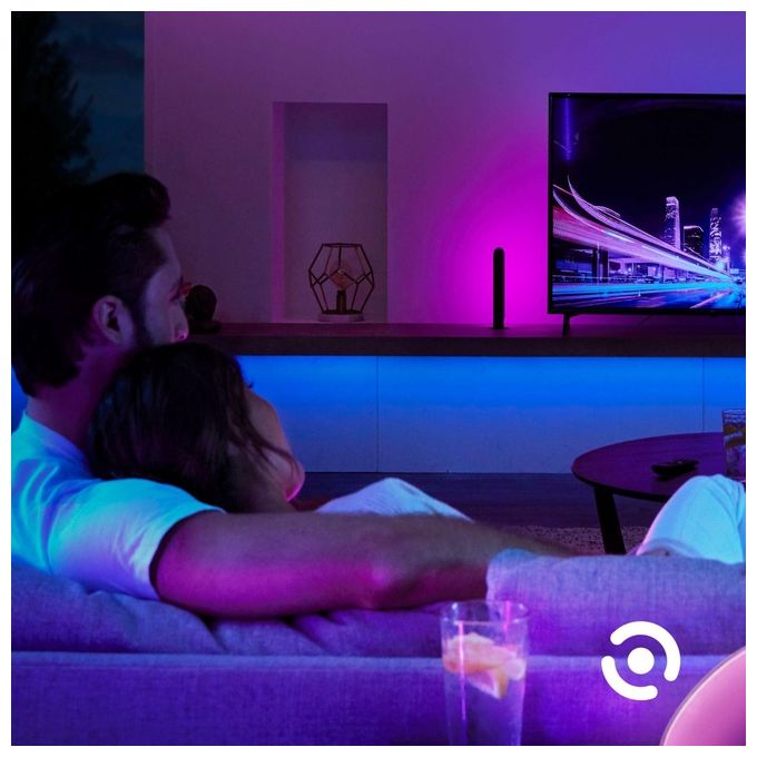 Philips Striscia LED Hue White and Color Ambiance Lightstrip Plus Estensione da 1 Metro di Alta Qualita' per Illuminazione Personalizzata