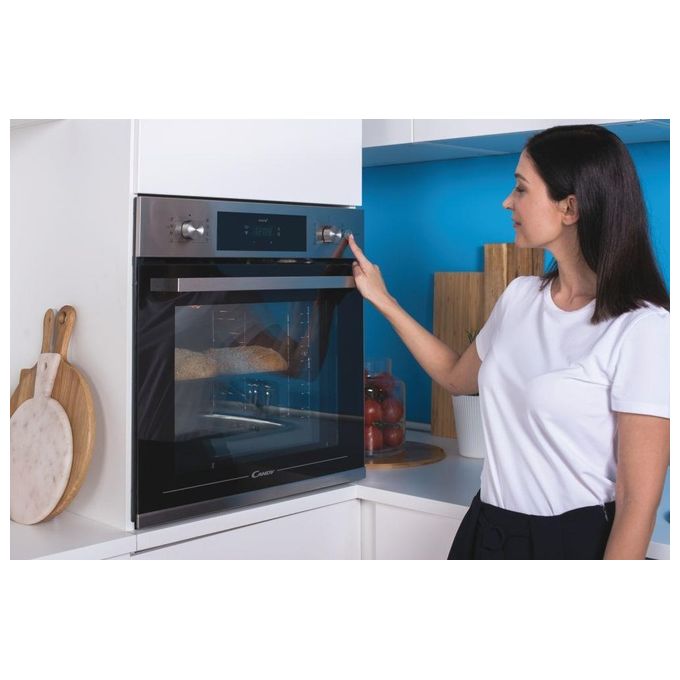 Candy FSCTX886 WIFI Smart Steam Forno da incasso Elettrico Multifunzione 70 L Classe A Pirolisi Vapore 3500W (59,5x59,5x56,8 cm) colore Inox