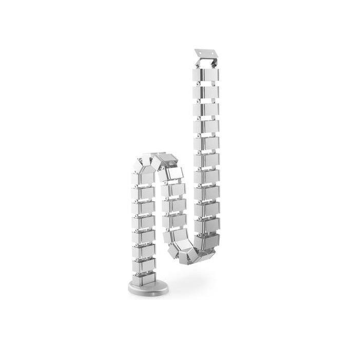 Digitus DA-90506 Passacavo Flessibile Portacavi a Curva 28 Moduli 4 Canali 130 cm colore Argento