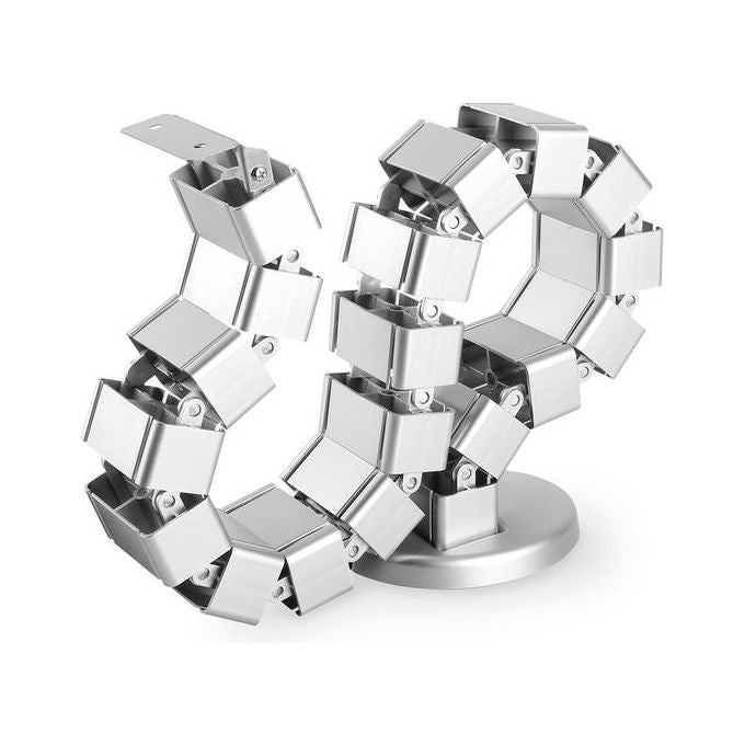 Digitus DA-90506 Passacavo Flessibile Portacavi a Curva 28 Moduli 4 Canali 130 cm colore Argento