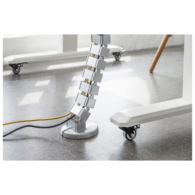 Digitus DA-90506 Passacavo Flessibile Portacavi a Curva 28 Moduli 4 Canali 130 cm colore Argento
