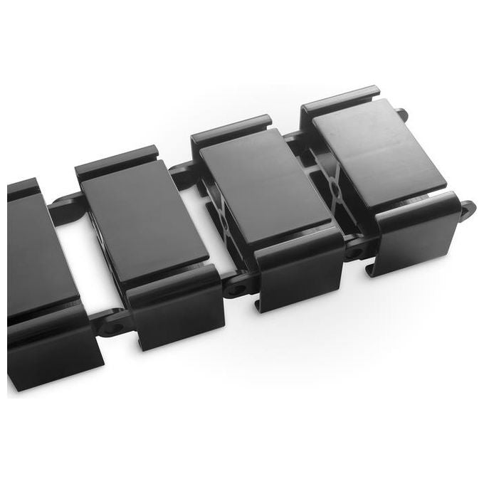 Digitus DA-90505 Passacavo Flessibile Lunghezza Regolabile 130 cm 4 Canali ABS Metallo colore Nero