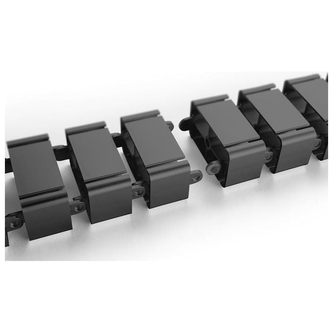 Digitus DA-90505 Passacavo Flessibile Lunghezza Regolabile 130 cm 4 Canali ABS Metallo colore Nero