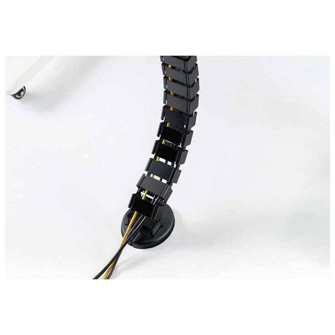 Digitus DA-90505 Passacavo Flessibile Lunghezza Regolabile 130 cm 4 Canali ABS Metallo colore Nero