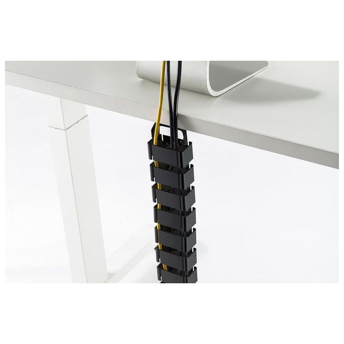 Digitus DA-90505 Passacavo Flessibile Lunghezza Regolabile 130 cm 4 Canali ABS Metallo colore Nero