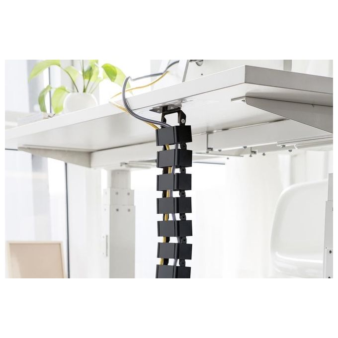 Digitus DA-90505 Passacavo Flessibile Lunghezza Regolabile 130 cm 4 Canali ABS Metallo colore Nero