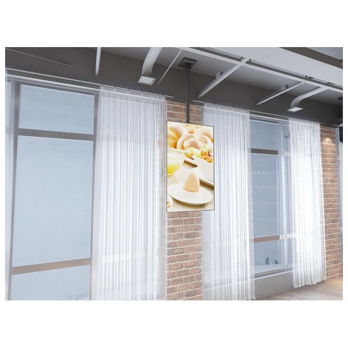Multibrackets 8885 Pro Series M Ceiling Mount Pro MBC1U VESA 400 Supporto a Soffitto per Display Singolo con Gestione Cavi Integrata colore Nero