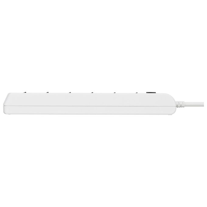 Brennenstuhl H05VV-F 3G1.5 Presa Multipla Commutabile Singolarmente A 6 2mt Bianco