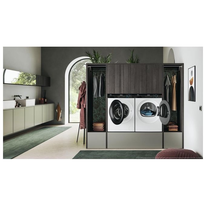 Haier HD90-A3939 I-Pro Serie 3 Asciugatrice Pompa di Calore 9 Kg Classe C Inverter 15 Programmi (85x60x67 cm) colore Bianco