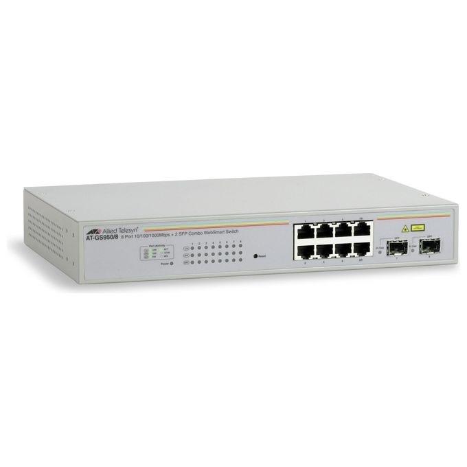 Allied Telesis Websmart Layer 2 Gigabit 8 Port 10-100-1000tx Switch