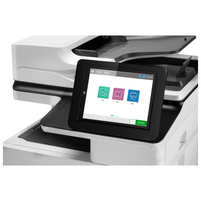 HP 7PS98A#B19 LaserJet Enterprise MFP M635fht Stampante Multifunzione Laser Monocromatica 61 ppm A4 Wi-Fi Display 20,3 cm Touch Nero Bianco
