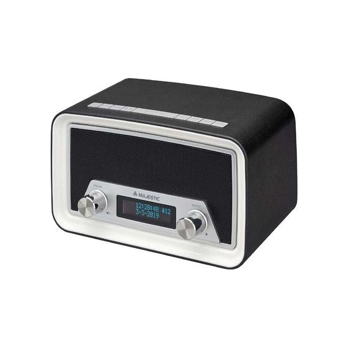 Majestic DAB842NW Radiosveglia Dab Orologio Digitale Nero, Bianco