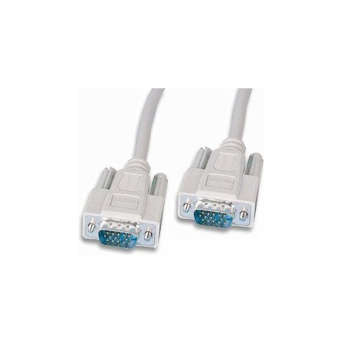 NuovaVideosuono 70-21 Cavo VGA HDB 15 pin Maschio Maschio 3 m Plug and Play colore Grigio