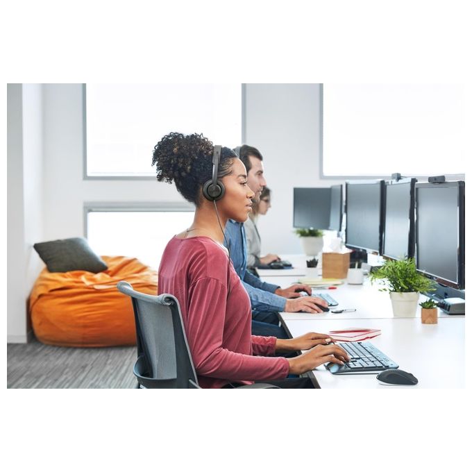Logitech 981-000870 Zone Wired Auricolare Cablato USB-C Certificato Microsoft Teams con Adattatore e Controlli Integrati colore Grafite