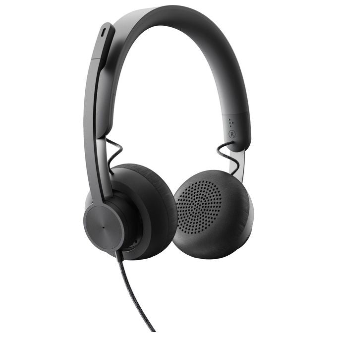 Logitech 981-000870 Zone Wired Auricolare Cablato USB-C Certificato Microsoft Teams con Adattatore e Controlli Integrati colore Grafite